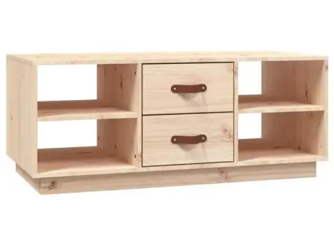 Măsuță de cafea, 100x50x41 cm, lemn masiv de pin - 2/5