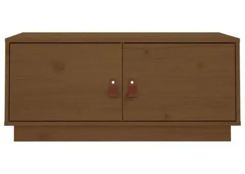 Măsuță de cafea, maro miere, 80x50x35 cm, lemn masiv de pin - 2/5