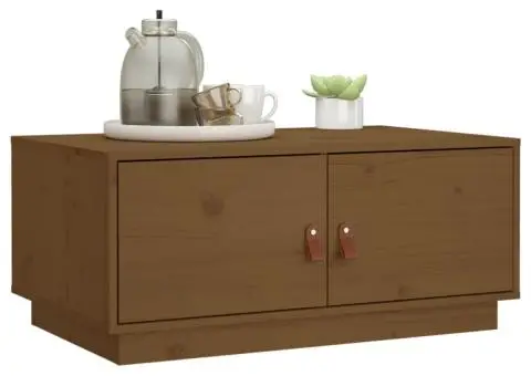 Măsuță de cafea, maro miere, 80x50x35 cm, lemn masiv de pin - 5/5