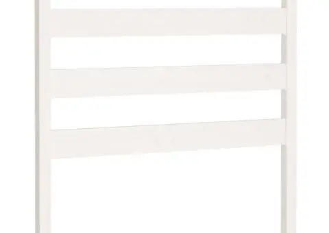 Tăblie de pat, alb, 106x4x100 cm, lemn masiv de pin - 2/5