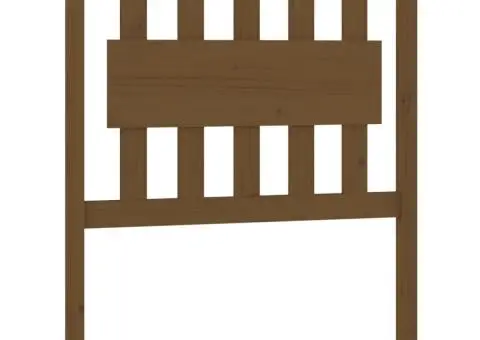 Tăblie de pat, maro miere, 80,5x4x100 cm, lemn masiv de pin - 2/5