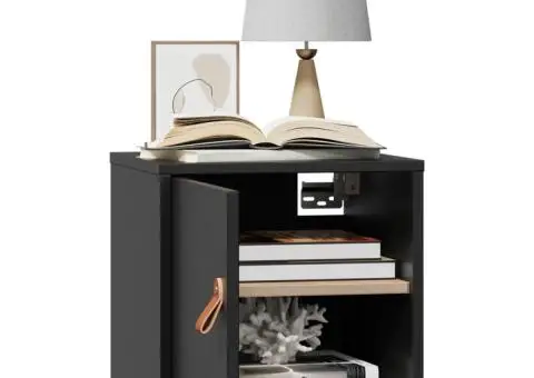 Dulap de perete, negru, 31,5x30x30 cm, lemn masiv de pin - 4/5