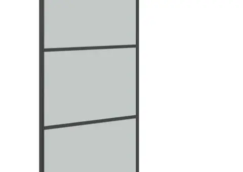 Paravan duș walk-in negru 100x195 cm sticlă ESG culoare închisă - 4/5