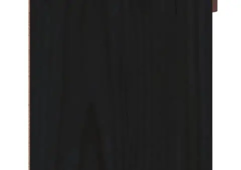 Dulap de perete, negru, 40x30x35 cm, lemn masiv de pin - 4/5