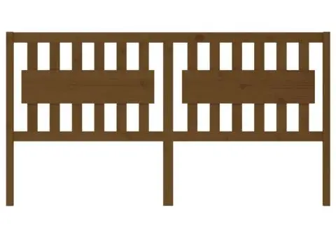 Tăblie de pat, maro miere, 185,5x4x100 cm, lemn masiv de pin - 3/5