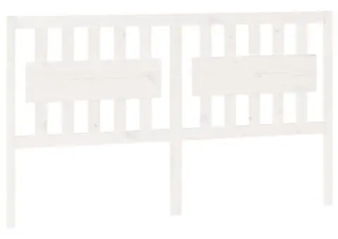 Tăblie de pat, alb, 165,5x4x100 cm, lemn masiv de pin - 2/5