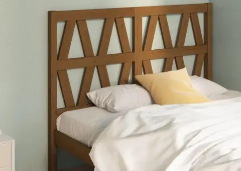 Tăblie de pat, maro miere, 126x4x100 cm, lemn masiv de pin - 1/5