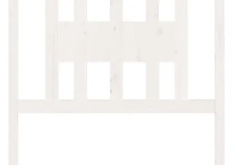 Tăblie de pat, alb, 96x4x100 cm, lemn masiv de pin - 3/5