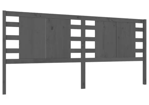 Tăblie de pat, gri, 166x4x100 cm, lemn masiv de pin - 2/5