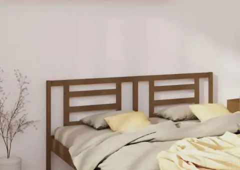 Tăblie de pat, maro miere, 186x4x100 cm, lemn masiv de pin - 4/5