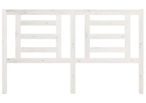 Tăblie de pat, alb, 166x4x100 cm, lemn masiv de pin - 3/5