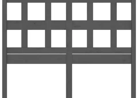 Tăblie de pat, gri, 145,5x4x100 cm, lemn masiv de pin - 4/5