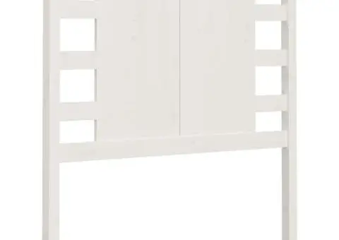 Tăblie de pat, alb, 106x4x100 cm, lemn masiv de pin - 2/5