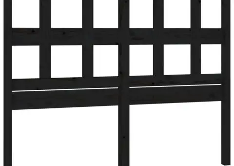 Tăblie de pat, negru, 165,5x4x100 cm, lemn masiv de pin - 2/5