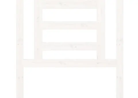 Tăblie de pat, alb, 81x4x100 cm, lemn masiv de pin - 3/5