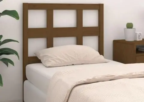 Tăblie de pat, maro miere, 95,5x4x100 cm, lemn masiv de pin - 1/5