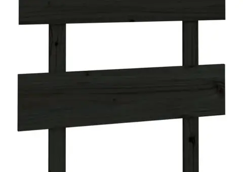 Tăblie de pat, negru, 78,5x3x81 cm, lemn masiv de pin - 2/5