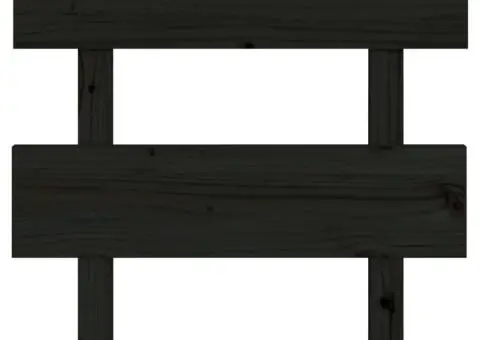 Tăblie de pat, negru, 78,5x3x81 cm, lemn masiv de pin - 3/5
