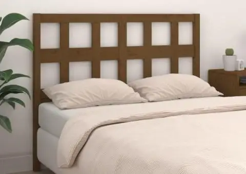 Tăblie de pat, maro miere, 205,5x4x100 cm, lemn masiv de pin - 1/5