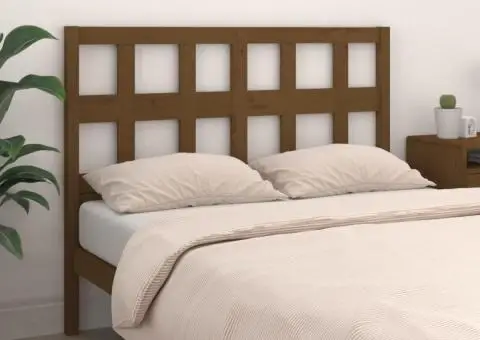 Tăblie de pat, maro miere, 205,5x4x100 cm, lemn masiv de pin - 3/5