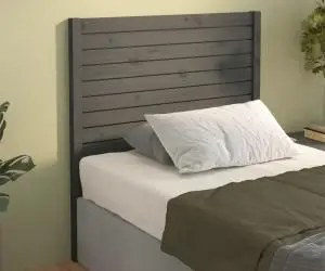 vidaXL Tăblie de pat, gri, 81x4x100 cm, lemn masiv de pin