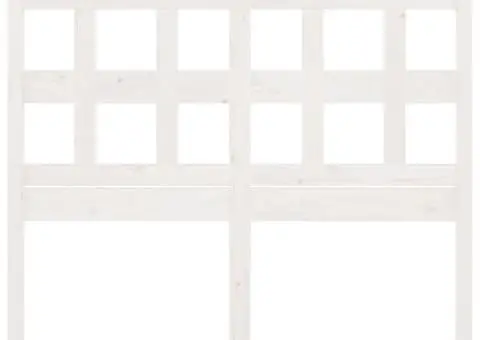 Tăblie de pat, alb, 185,5x4x100 cm, lemn masiv de pin - 4/5