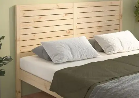 Tăblie de pat, 206x4x100 cm, lemn masiv de pin - 1/5