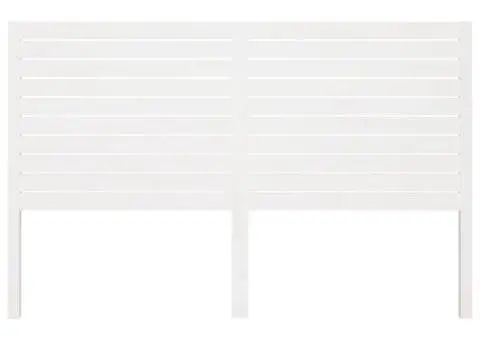 Tăblie de pat, alb, 141x4x100 cm, lemn masiv de pin - 3/5