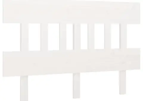 Tăblie de pat, alb, 153,5x3x81 cm, lemn masiv de pin - 2/5