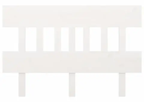 Tăblie de pat, alb, 153,5x3x81 cm, lemn masiv de pin - 3/5