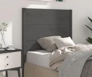 vidaXL Tăblie de pat, gri, 96x4x100 cm, lemn masiv de pin