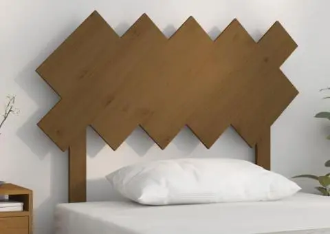 Tăblie de pat, maro miere, 104x3x80,5 cm, lemn masiv de pin - 1/5