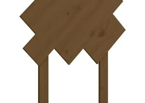 Tăblie de pat, maro miere, 72,5x3x81 cm, lemn masiv de pin - 2/5