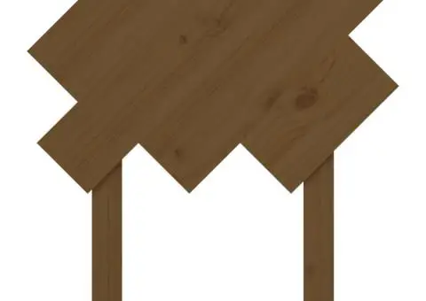 Tăblie de pat, maro miere, 72,5x3x81 cm, lemn masiv de pin - 4/5