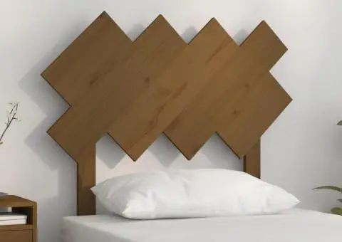 Tăblie de pat, maro miere, 92x3x81 cm, lemn masiv de pin - 1/5