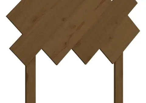 Tăblie de pat, maro miere, 92x3x81 cm, lemn masiv de pin - 2/5