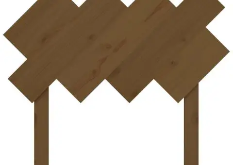 Tăblie de pat, maro miere, 92x3x81 cm, lemn masiv de pin - 4/5