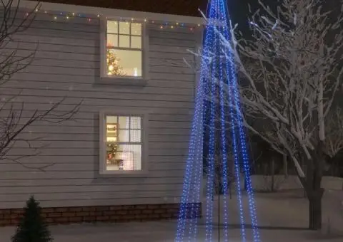Brad de Crăciun conic, 1134 LED-uri, albastru, 230x800 cm - 1/5