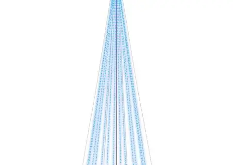 Brad de Crăciun conic, 1134 LED-uri, albastru, 230x800 cm - 2/5