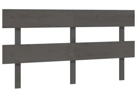 Tăblie de pat, gri, 154x3x81 cm, lemn masiv de pin - 2/5