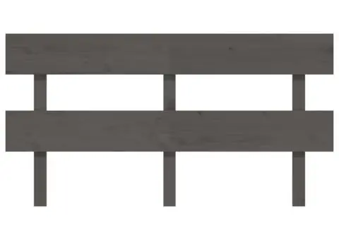 Tăblie de pat, gri, 154x3x81 cm, lemn masiv de pin - 3/5