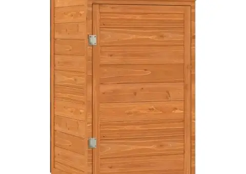 Șopron de grădină, maro, 55x52x112 cm, lemn masiv de brad - 2/5