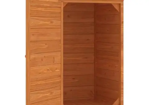 Șopron de grădină, maro, 55x52x112 cm, lemn masiv de brad - 4/5