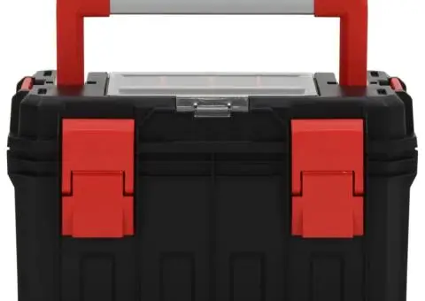 Cutie de scule, negru și roșu, 45x28x26,5 cm - 2/5