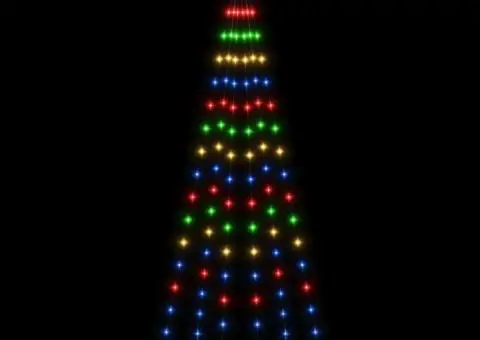 Brad de Crăciun pe catarg, 108 LED-uri, multicolor, 180 cm - 4/5