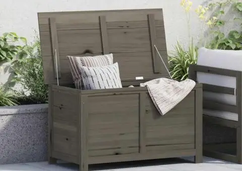 Cutie de perne de exterior maro 100x50x56 cm lemn masiv brad - 1/5