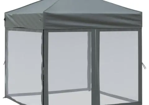 Cort pliabil pentru petrecere, pereți laterali, antracit, 2x2 m - 2/5