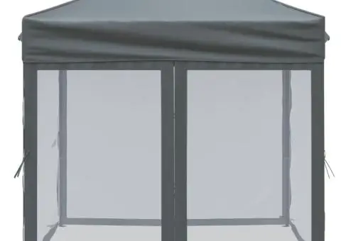 Cort pliabil pentru petrecere, pereți laterali, antracit, 2x2 m - 4/5