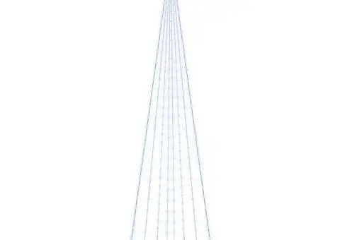 Brad de Crăciun pe catarg, 310 LED-uri, alb rece, 300 cm - 2/5