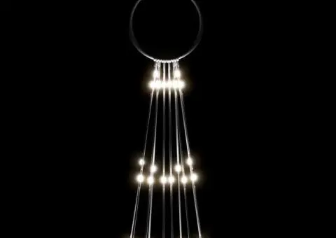 Brad de Crăciun pe catarg, 310 LED-uri, alb rece, 300 cm - 5/5